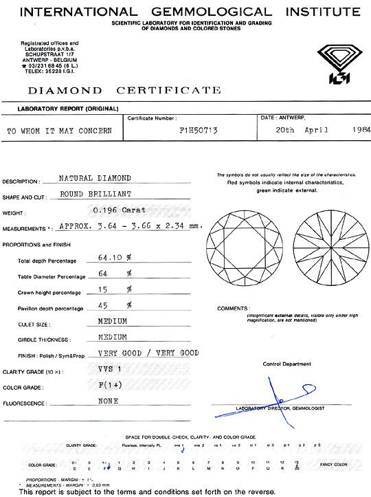 Foto 9 - Diamant 0,196 ct Brillant IGI feines Weiss Plus F VVS1, D6271