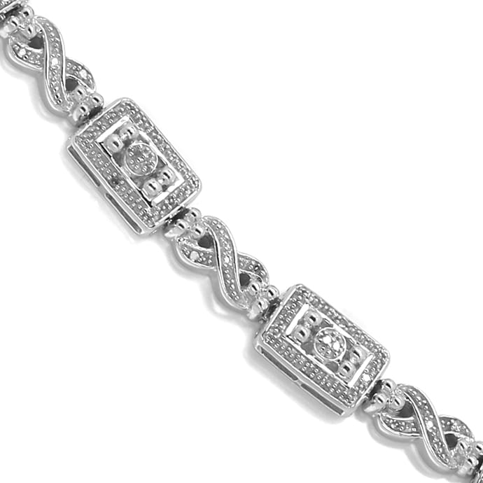 Foto 5 - Armband und Ring mit 102 funkelnden Diamanten in Silber, R9835