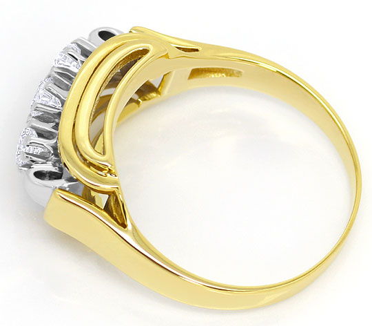 Foto 3 - Handarbeits-Ring 0,45 Brillanten Gelbgold-Weißgold 14K, S3083